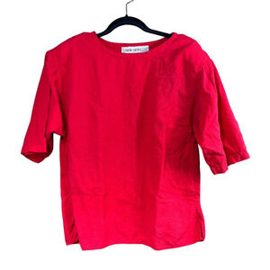 New Hero Native American Cotton red Baggy Pull over‎ Shirt xs Made in USA